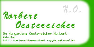 norbert oestereicher business card